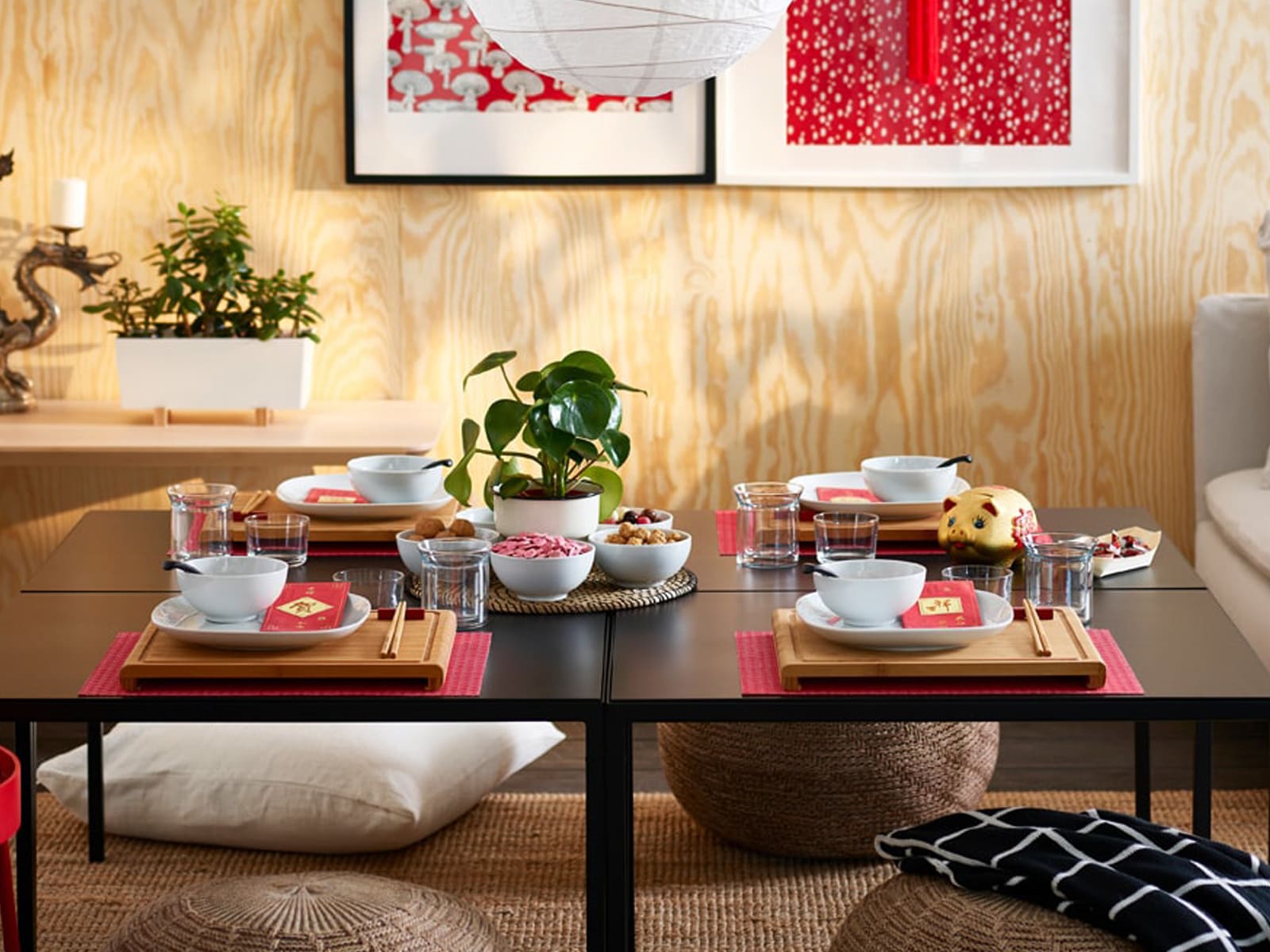 dekorasi imlek ruang tamu